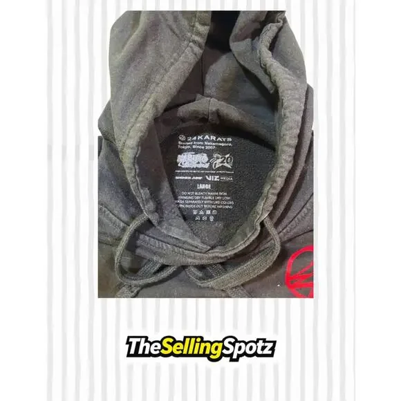 24Karats x Naruto Graphic Hoodie Black Us/Uk (L) Large - Picture 3 of 5